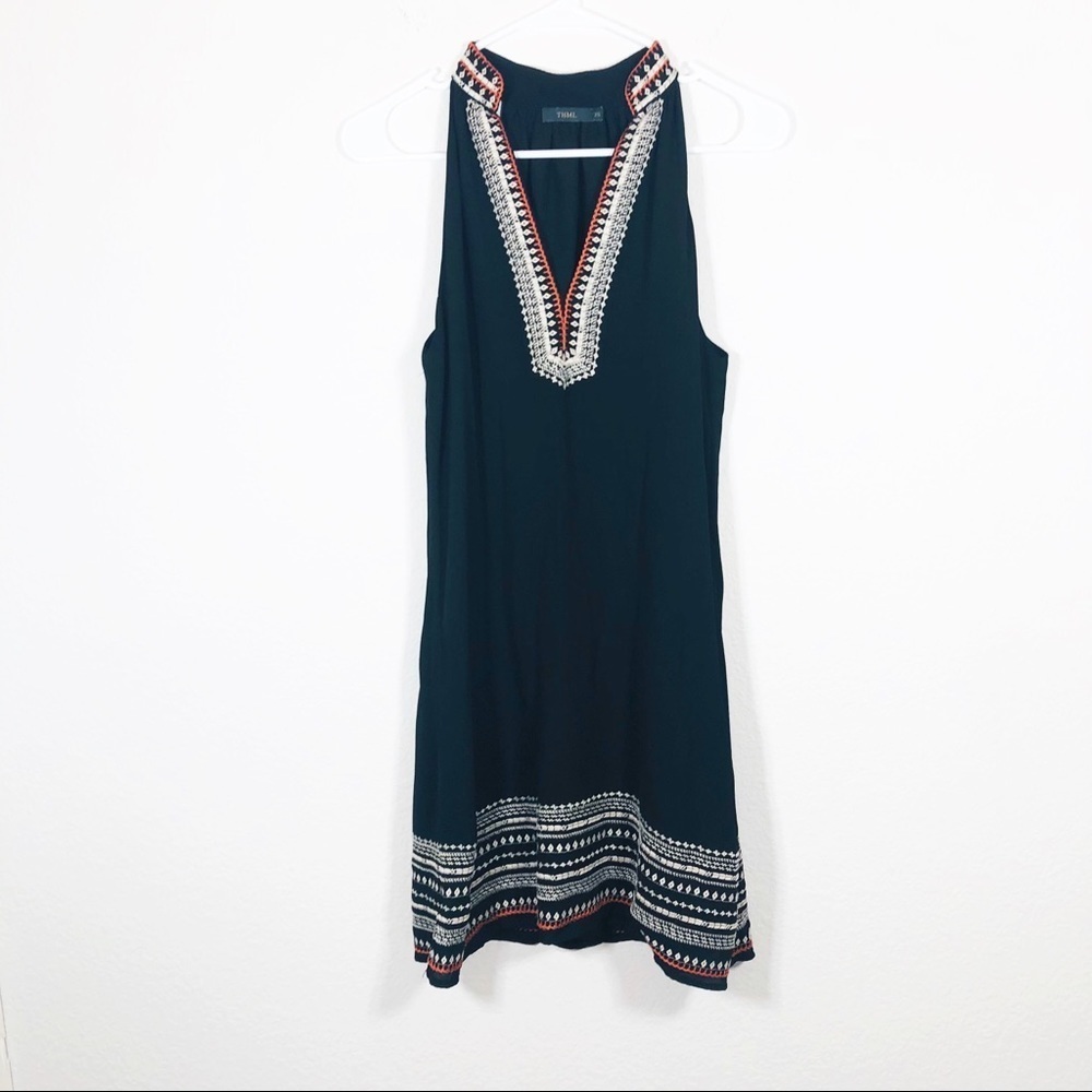 🔥Anthropologie THML black embroidered popover sundress